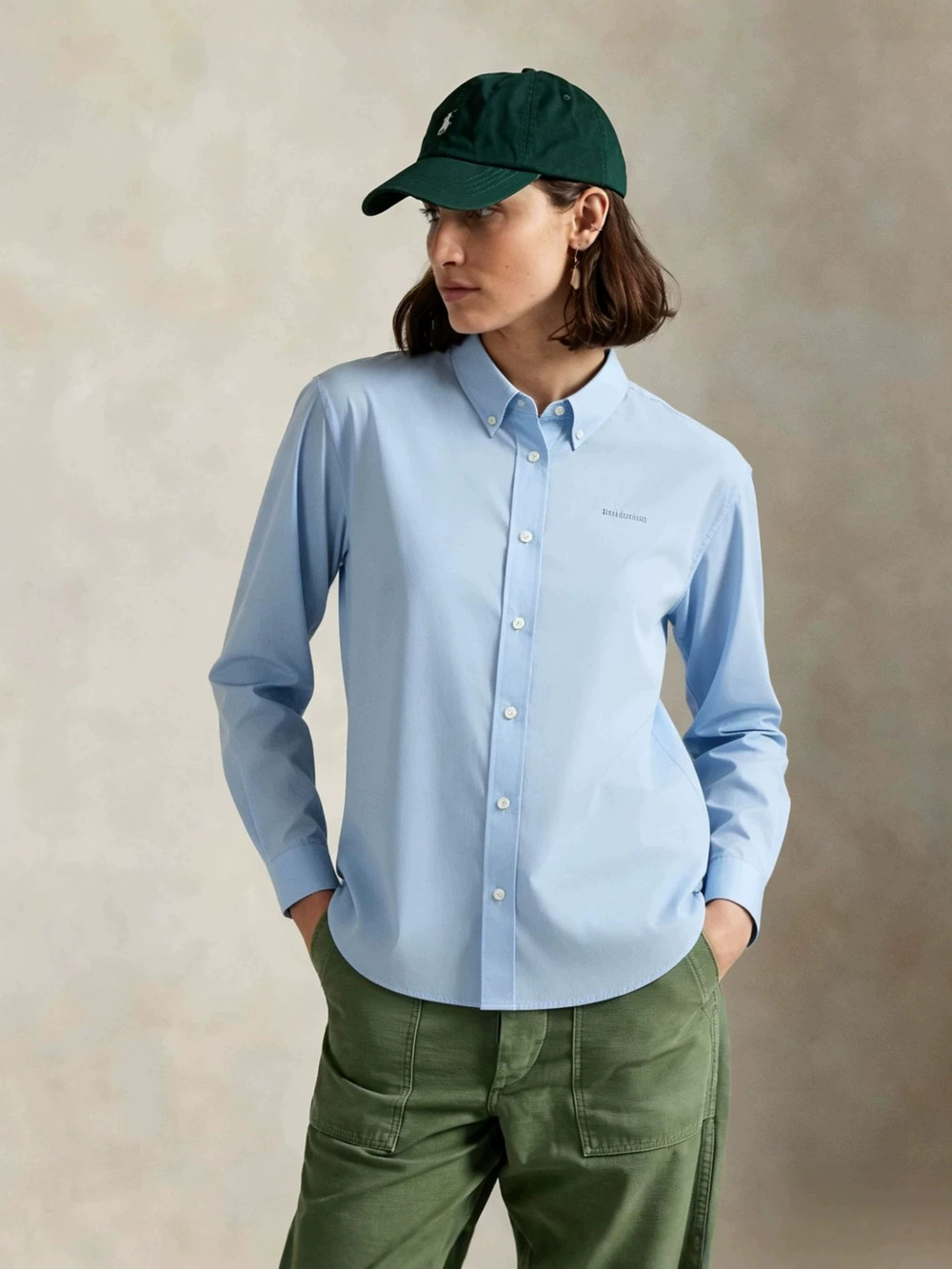 Zara Fall Relaxed Solid Curved Hem Long Sleeve Shirt
